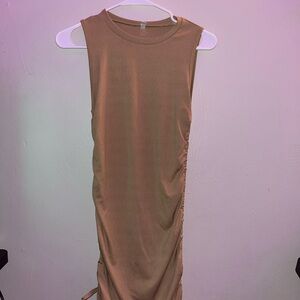 Sleeveless Tube Dress - Brown